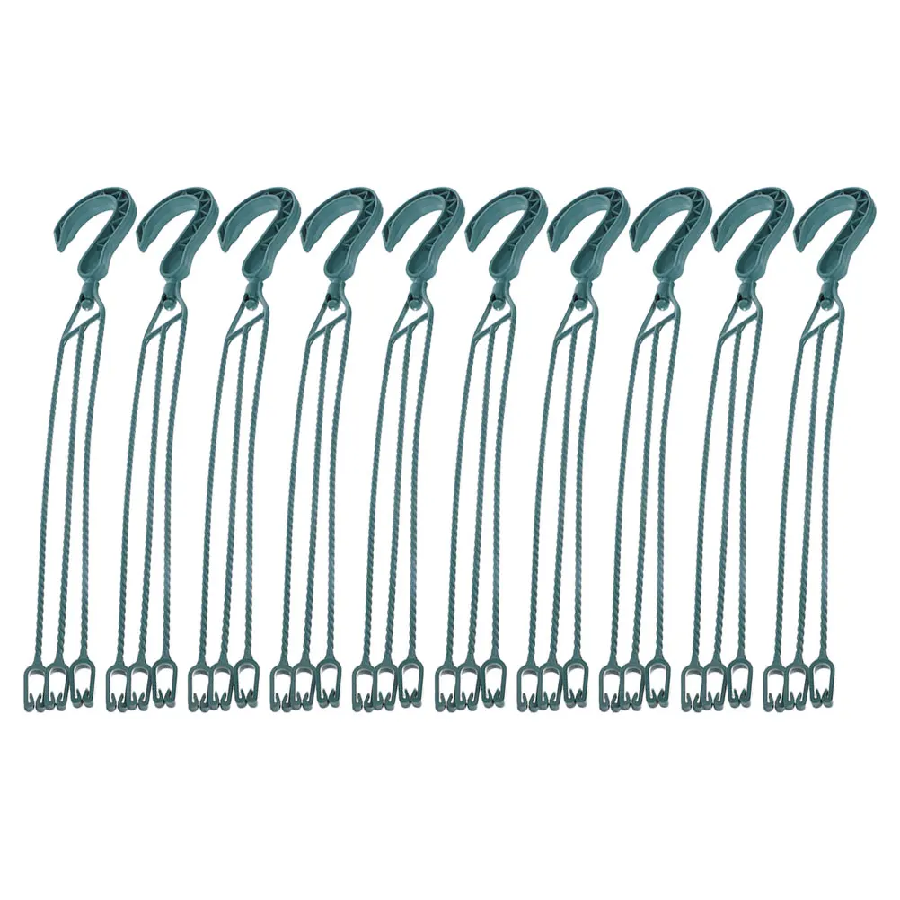

10pcs Flowerpot Hooks 45cm Green Plant Pot Hangers Balcony Decor Plastic Hooks Set Sturdy Flowerpot Hook Sturdy Portable