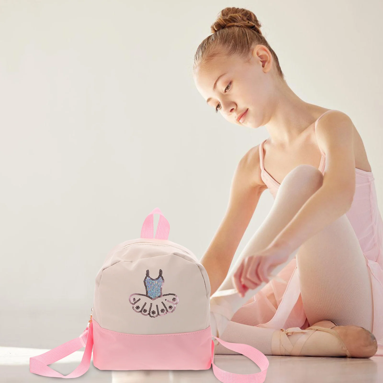 حقيبة ظهر للرقص، تصميم باليه، تخزين واسع، أحزمة كتف مريحة، مثالية للسفر في فصول الرقص #2