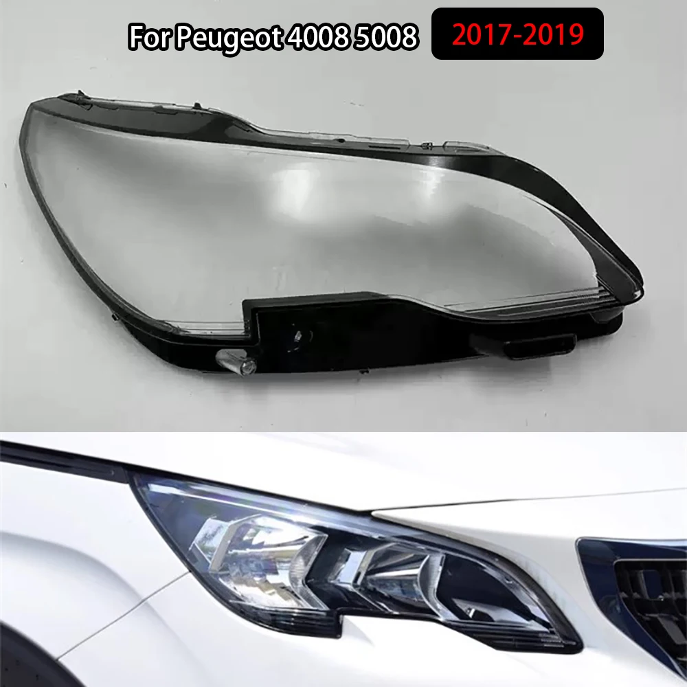 

Headlight Cover Shade For Peugeot 4008 5008 2017-2019 Headlamp Shell Transparent Lampshade Lens Auto Replacement Parts