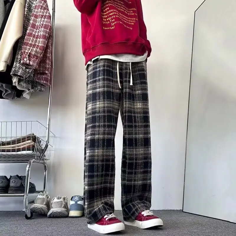 

Autumn Tartan Mens Pants Men Sports Running Baggy Pants Man Men's Clothing 2024 Mens Designer Clothes Original Brand Clothing