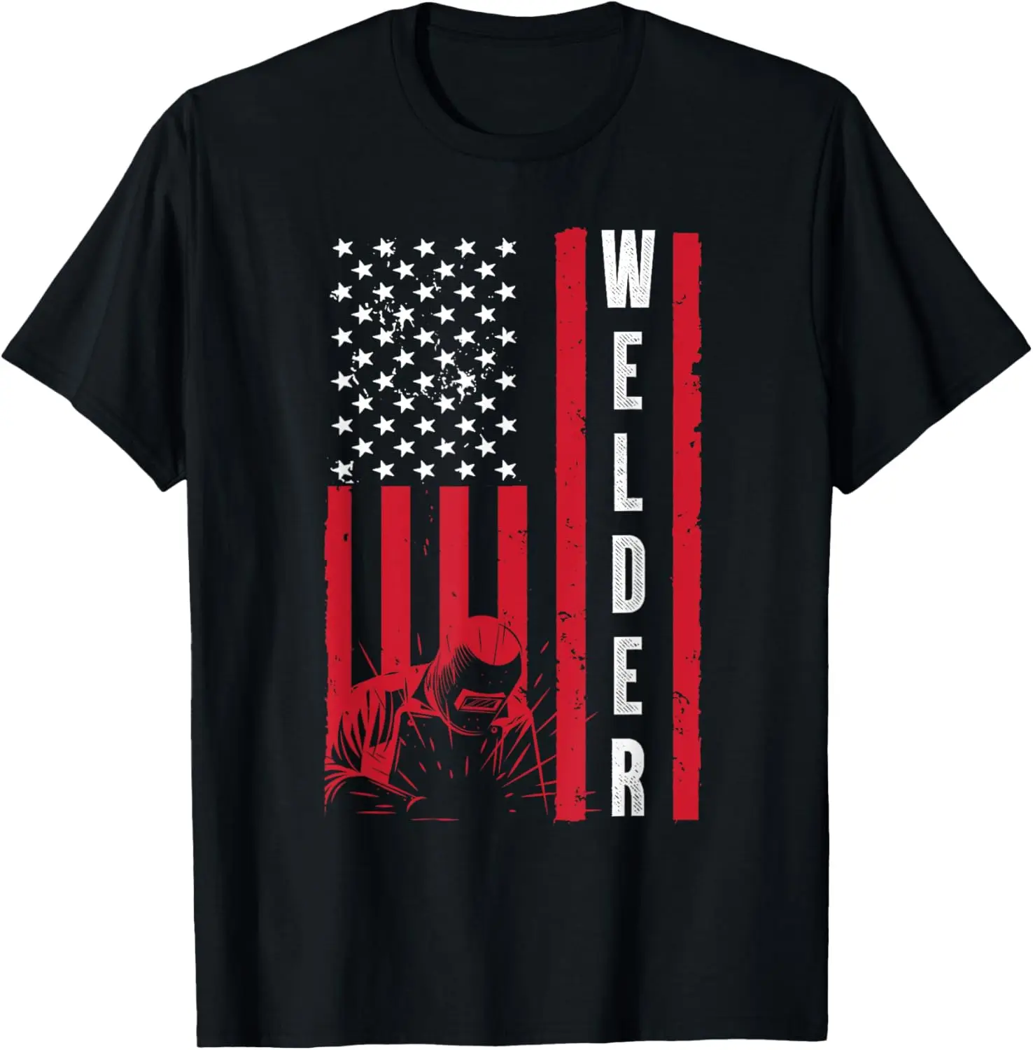 Cool Welding US Flag Art For Men Women Welder Welding Lover T-Shirt