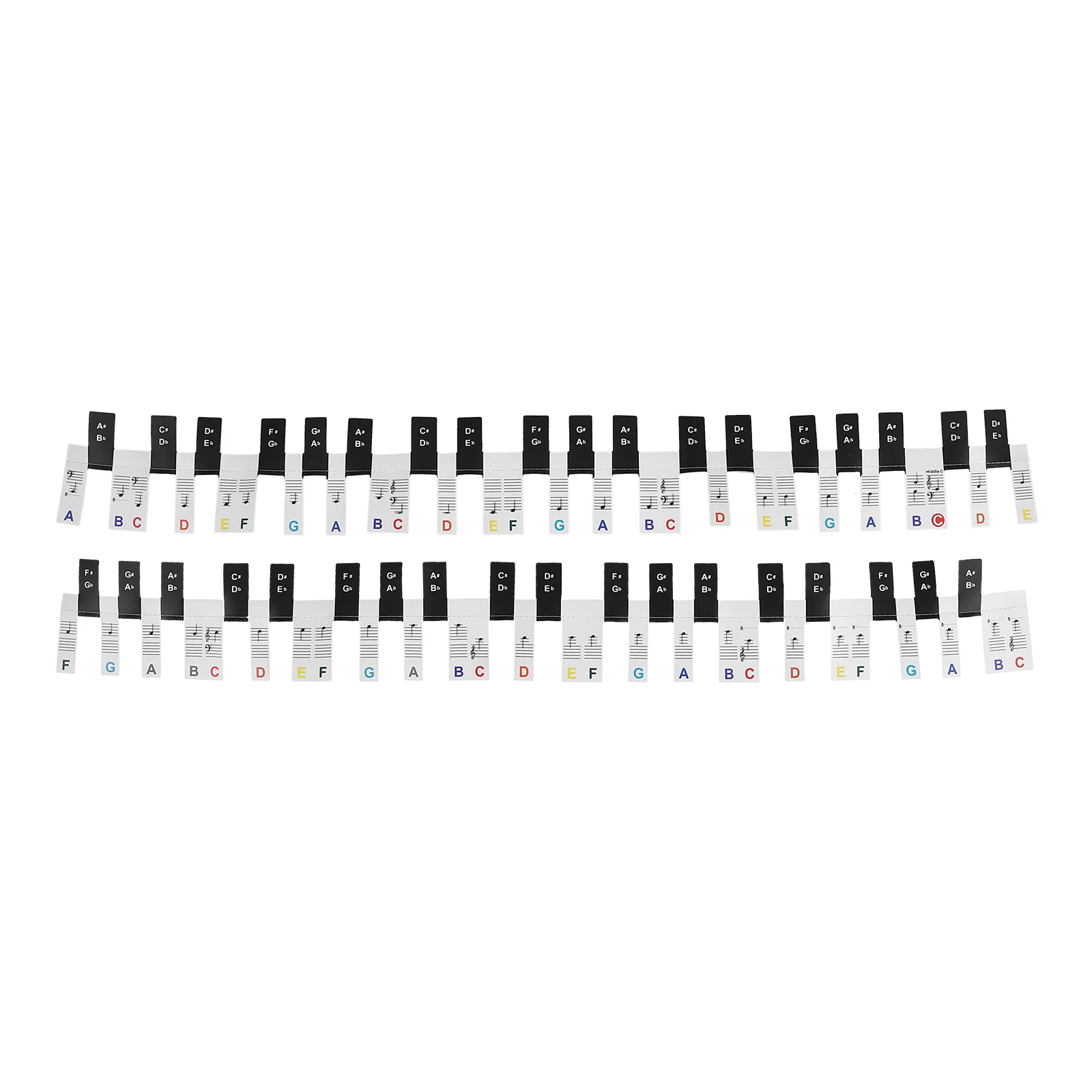 

Handle Lock Piano Keyboard Sticker Letter Stickers for Keyboards Letters Accessories Kids White Note