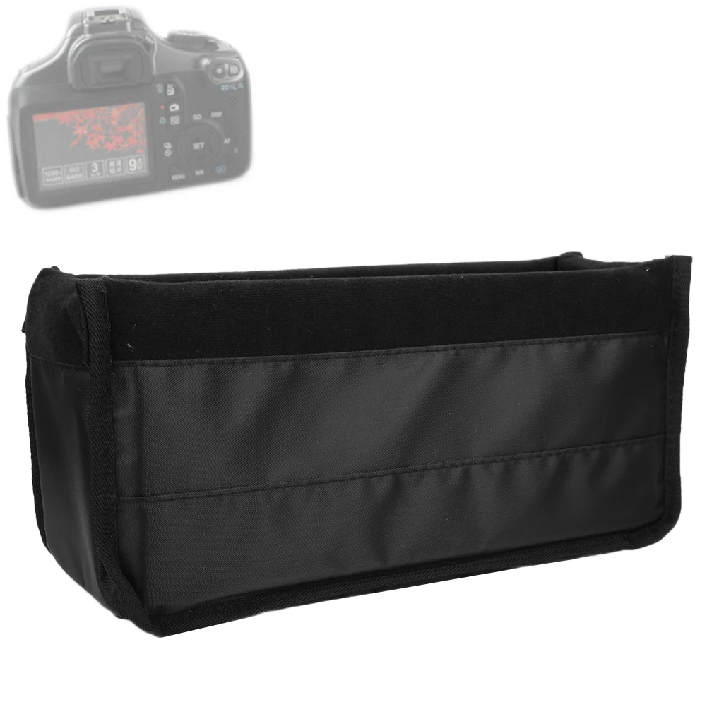 Camera Insert Bag Padded Partition Shockproof Waterproof Case DSLR Lens Pouch Protective Inner Divider Photography Accessory