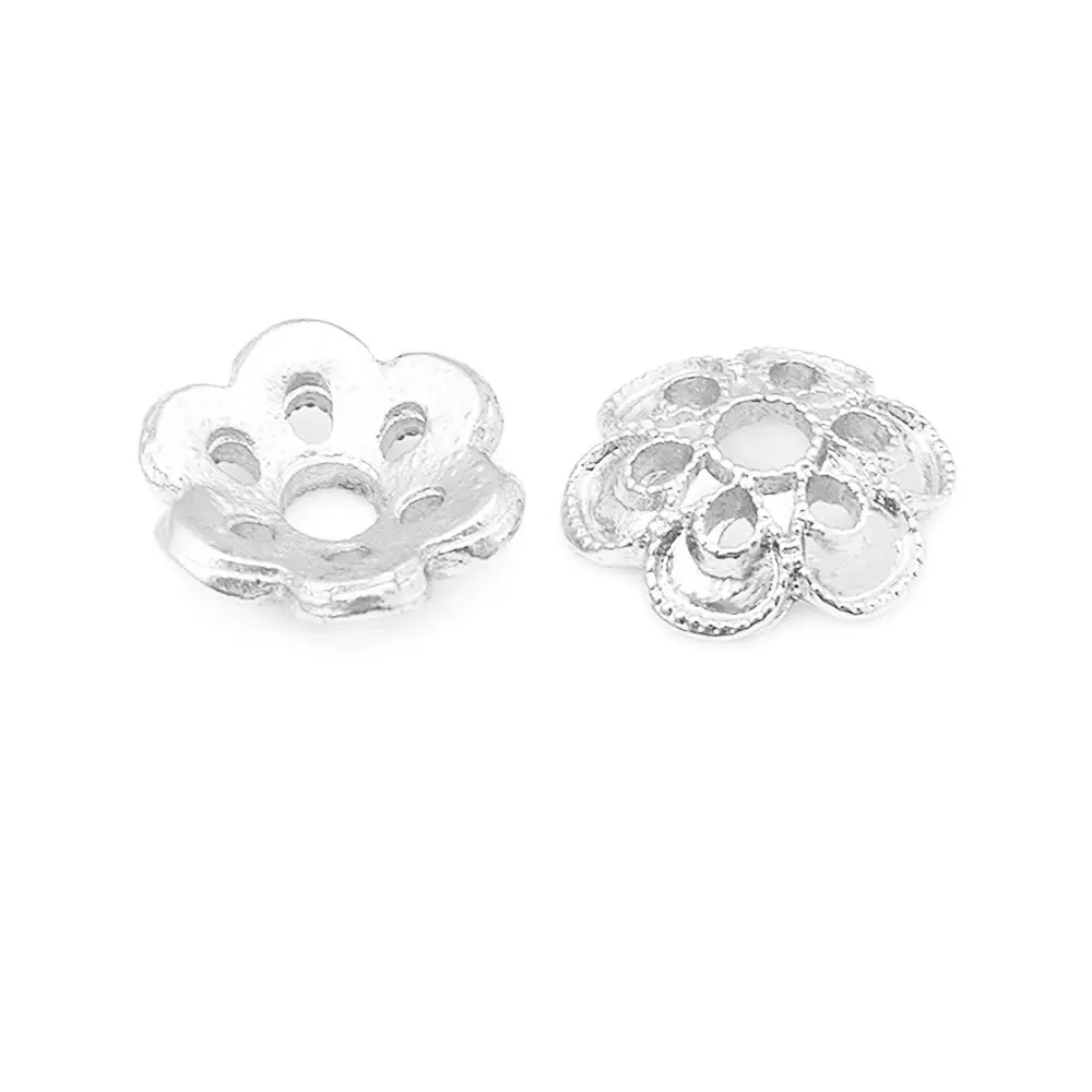 18K Goldfarbene Messing-Blumenperlenkappen Hochwertige DIY-Schmuckherstellungszubehör Halsketten- und Ohrring-Accessoires für Frauen – Detail 21