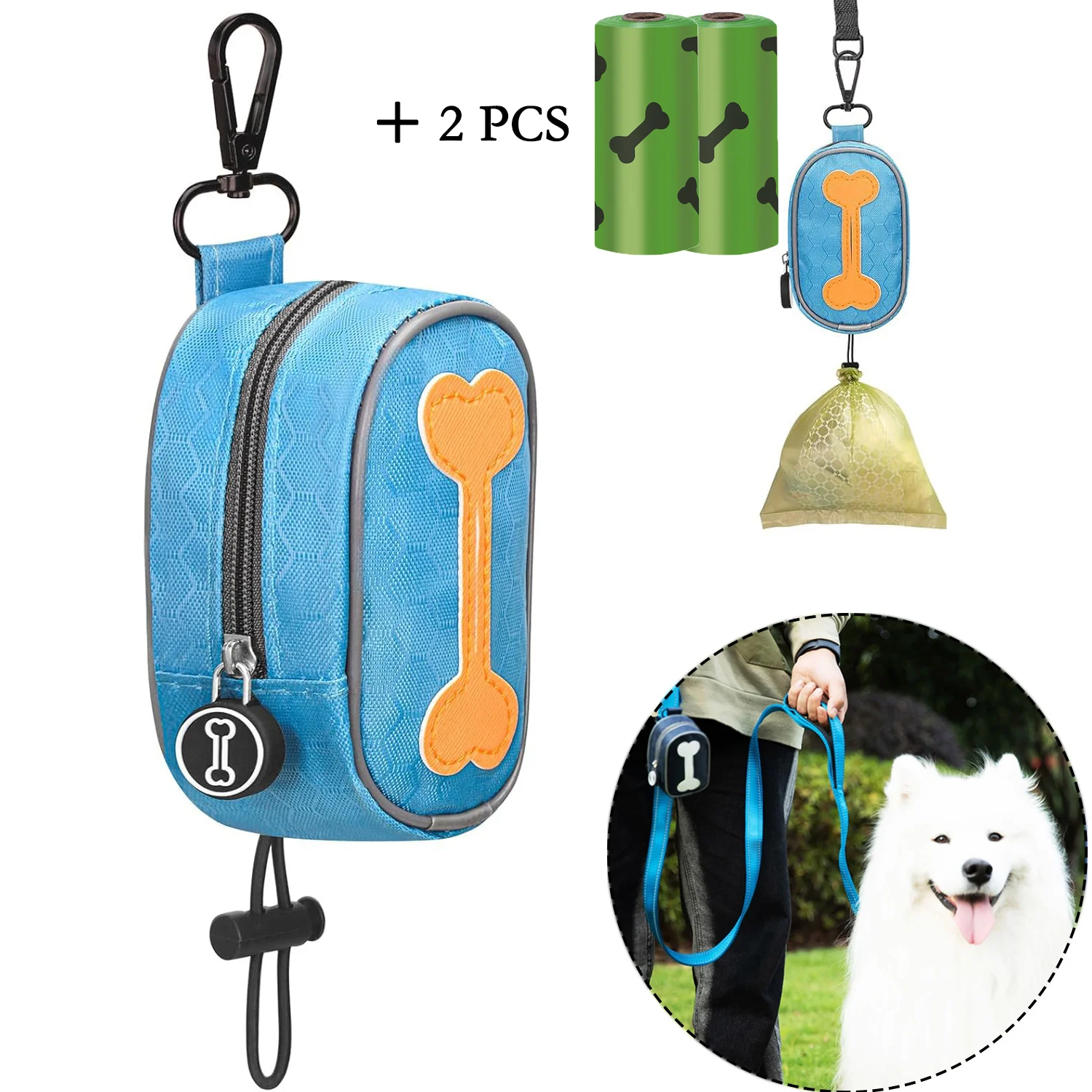 

Pet Dog Portable Poop Bag Adjustable Travel Garbage Bag Puppy Cats Waste Poop Bags Dispenser Pet Cleaning Tools Dog Accessories