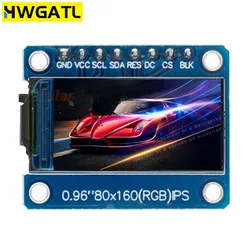 HD 65K 0.96 inch TFT Display Ips LCD Screen Drive IC ST7735S 3.3V 160x80 SPI Interface for Arduio Full Color LCD Display Module