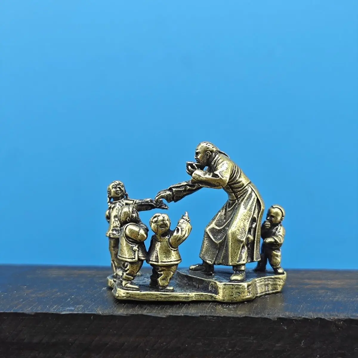 Brass Kǒng Yǐjǐ Huíxiāngdòu Miniature Landscape Desk Decoration