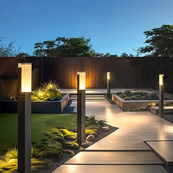 LED Outdoor Landscape Lighting IP65 Waterproof 7W COB Lawn Lamp AC85-265V Aluminum Pillar Garden Path Street Square Decoration