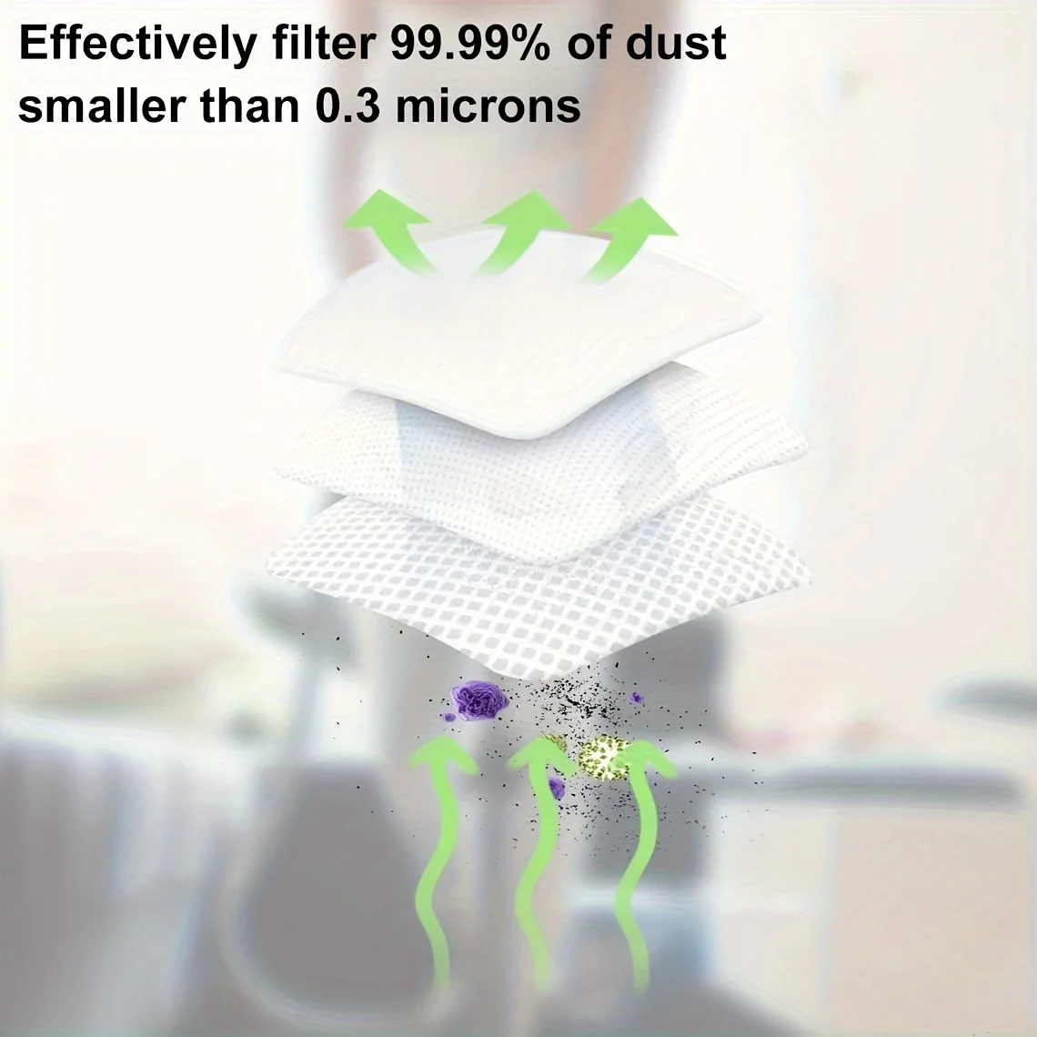 10 عبوات من أكياس المكنسة الكهربائية VK200 البديلة لمرشح Vorwerk Kobold VK200 FP200، ممتاز مناسب لمعان الحساسية