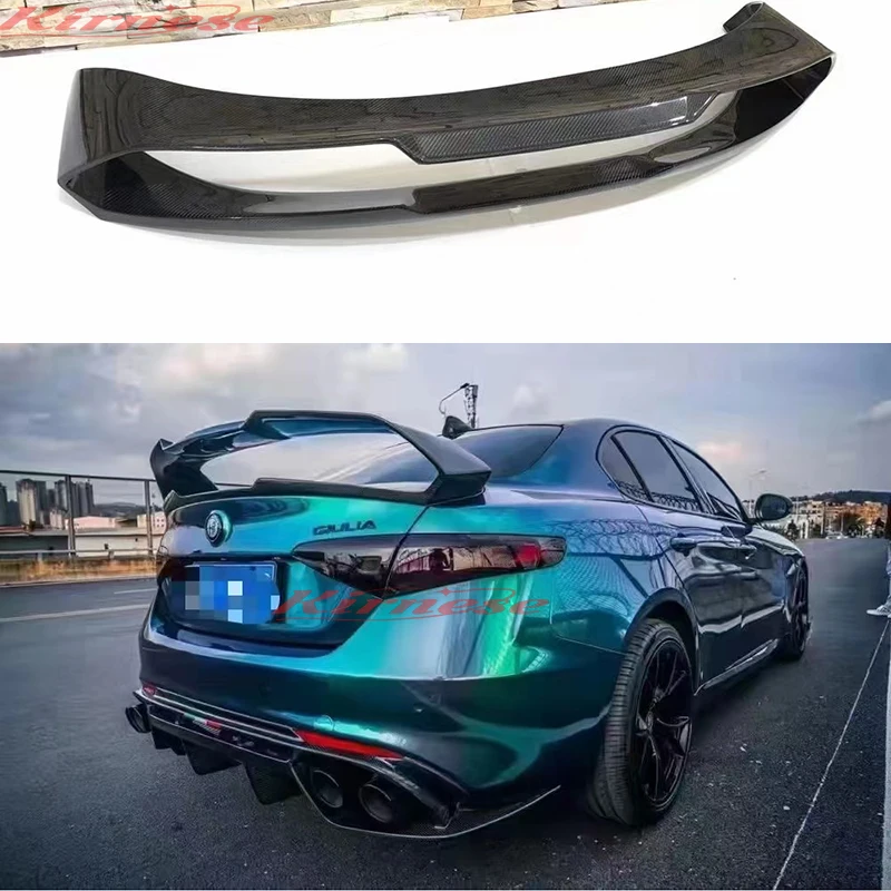 

For Alfa Romeo Giulia 2015-2019 high quality Carbon Fiber rear boot Wing Spoiler Rear Roof Spoiler Wing Trunk Lip Boot Cover