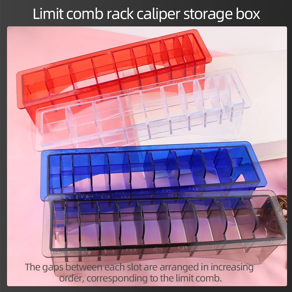 10 Grid Clipper Guide Limit Comb Storage Box Universal Hair Clipper Limit Guide Comb for Salon Hair Styling Tool Accessories