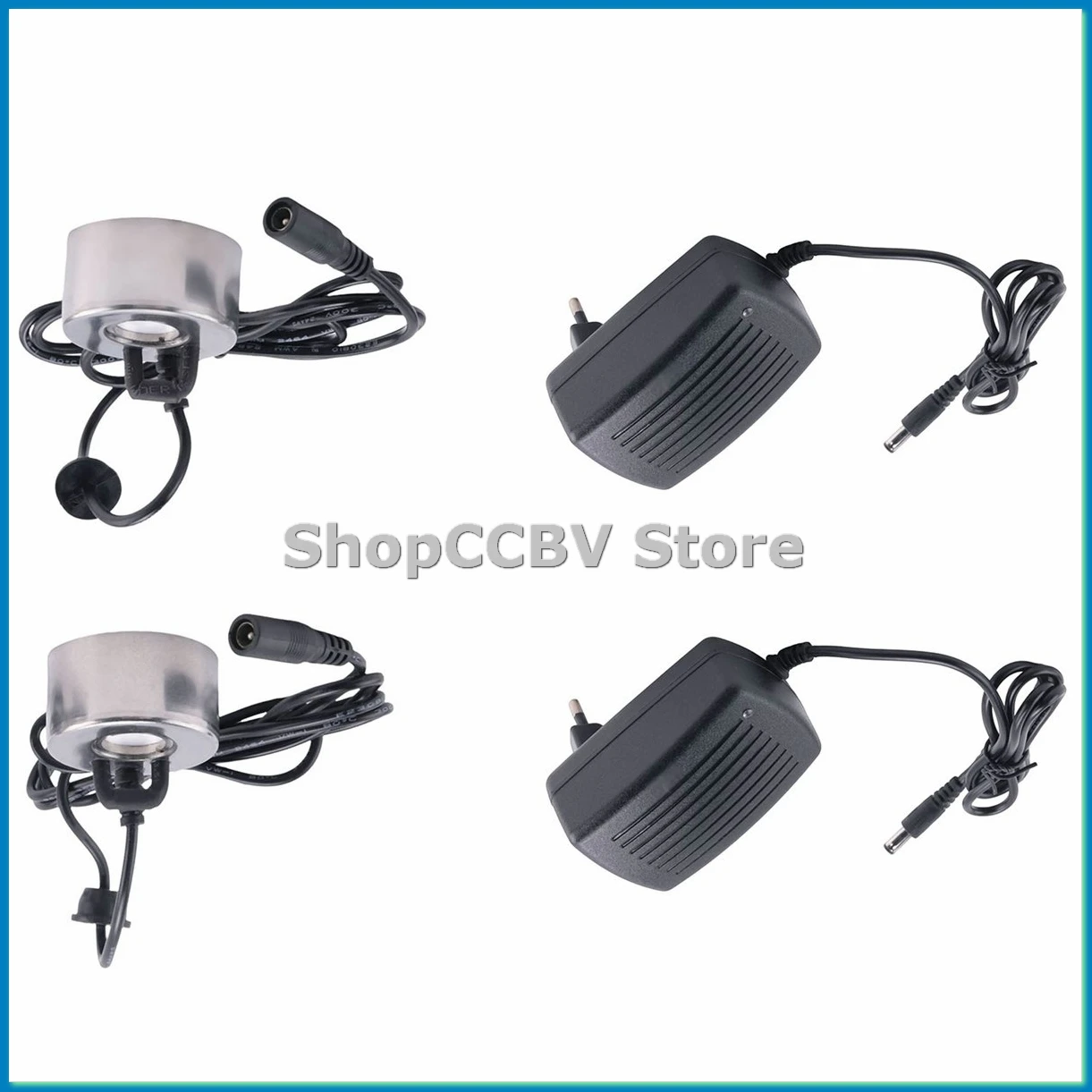 

2 шт. с вилкой, 45 мм, увлажнитель, ультразвуковой генератор тумана, промышленный инкубатор, 24 В, распылитель, головка распылителя, Fogger, вилка европейского стандарта-A50M