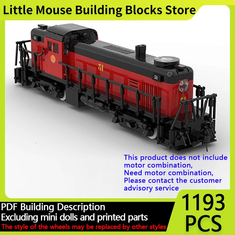 

Модель городской автомобиль MOC, строительные кирпичи RS-2, дизельный локомотив, поезд, модульная технология, подарки, праздник, сборка, детские игрушки, костюм