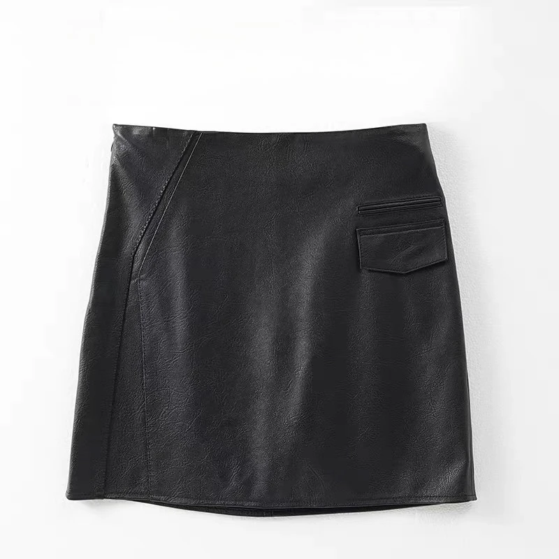 Mini jupe en cuir véritable pour femmes, haut de gamme, 100% peau de mouton, courte, Sexy, devant en forme de A, bordeaux