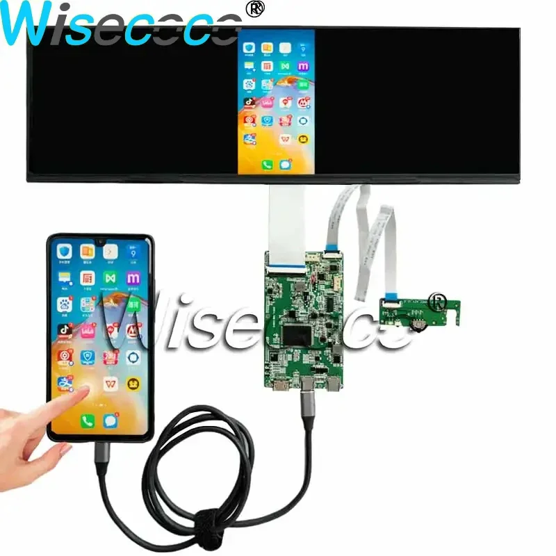 

14.5 Inch LCD Screen 2K Bar IPS Display In Cell Touch Panel Type-c Driver Board AIDA64 Sub Monitor Wisecoco