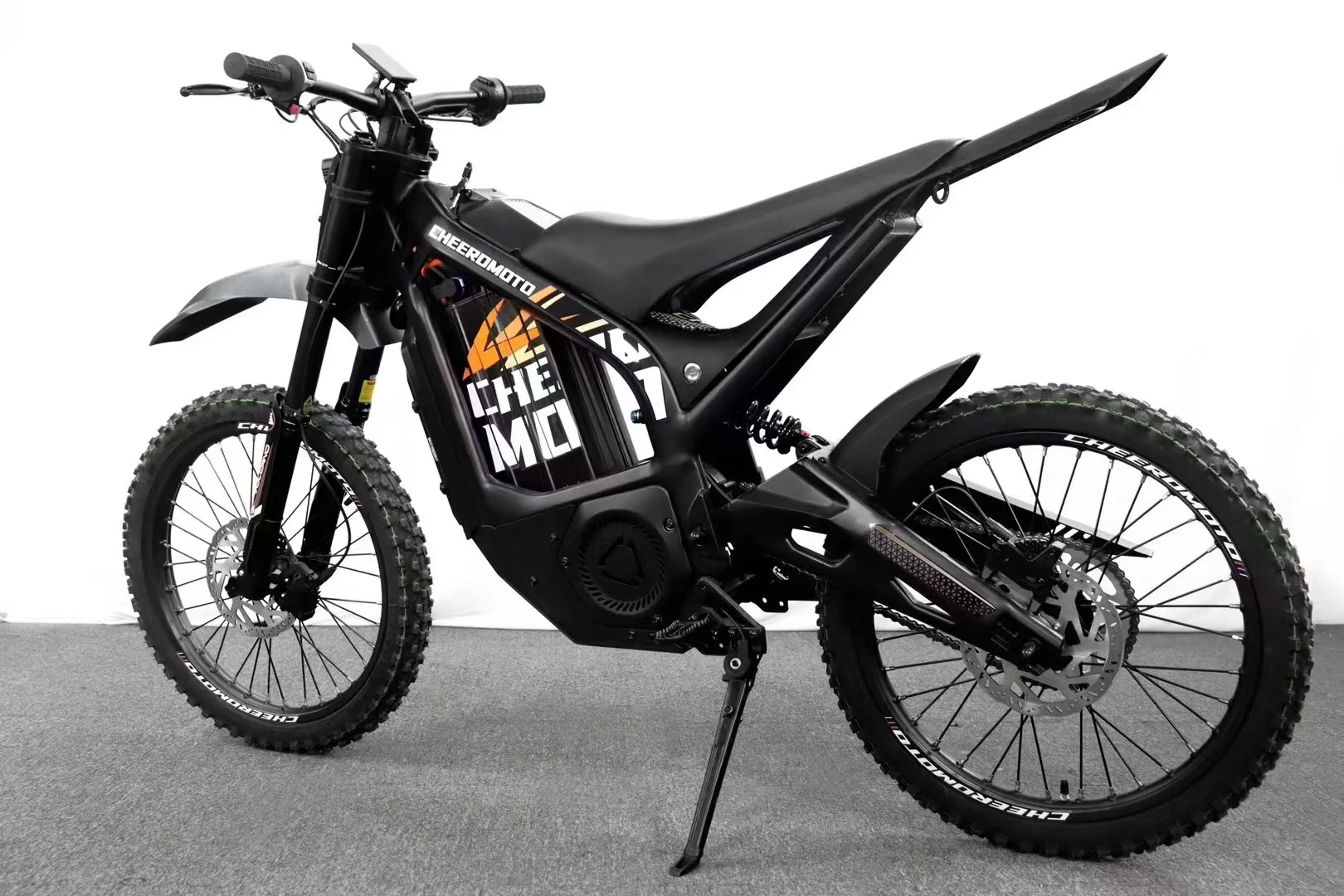 72V 120Km Range Full Suspension 6000W Electric Motorcycle Off-Road Mid Motor Dirt Bike for Touring