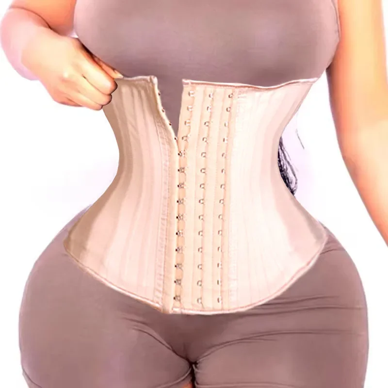 

Корсет «Песочные часы» для похудения, тренажер для талии 25, стальная кость, длинный торс, формирователь тела Fajas, колумбийский пояс, латексный корректирующий пояс для живота