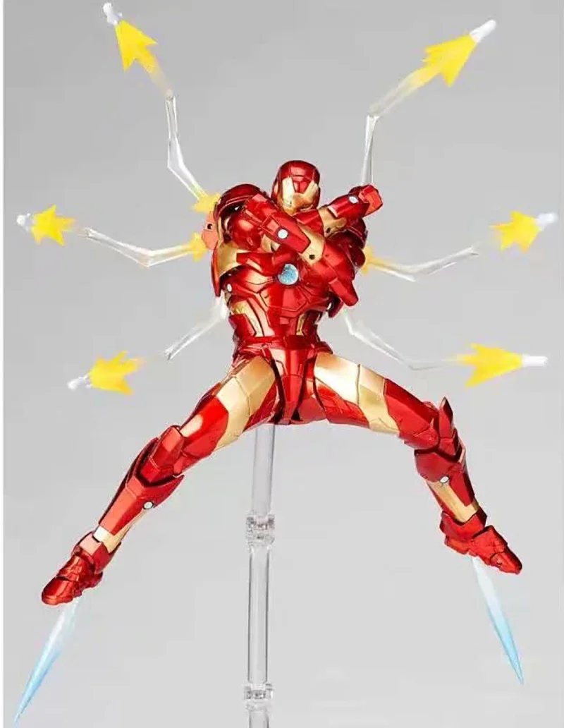 Hot Toys Yamaguchi Revoltech No.013 Iron Man MK37 Bleeding Edge Armor Action Figure Model Toys Joint Movable Doll Christmas Gift