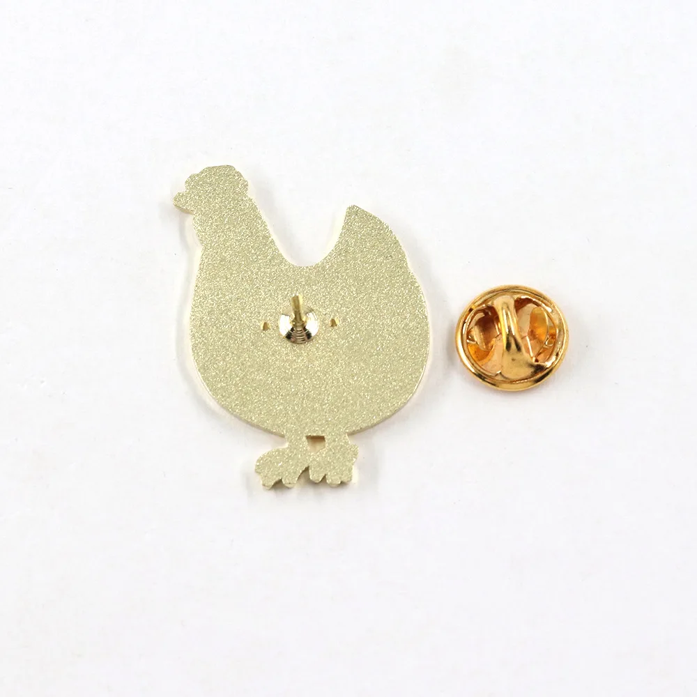 الأزرق ماران الدجاج المينا دبابيس لعبة الشعبية الملونة الدجاجة شارة التلبيب بروش الملابس الديكور المجوهرات #3