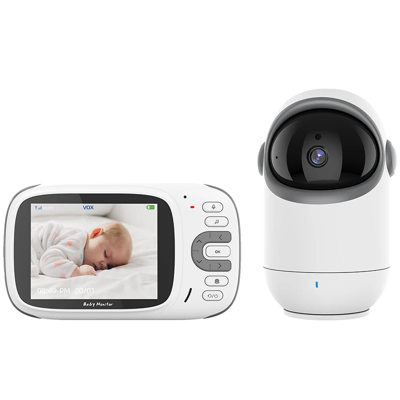 

3.2Inch LCD Display Wireless PTZ Intercom Baby Monitor Temperature Display Feeding Remind Babysistter Camera