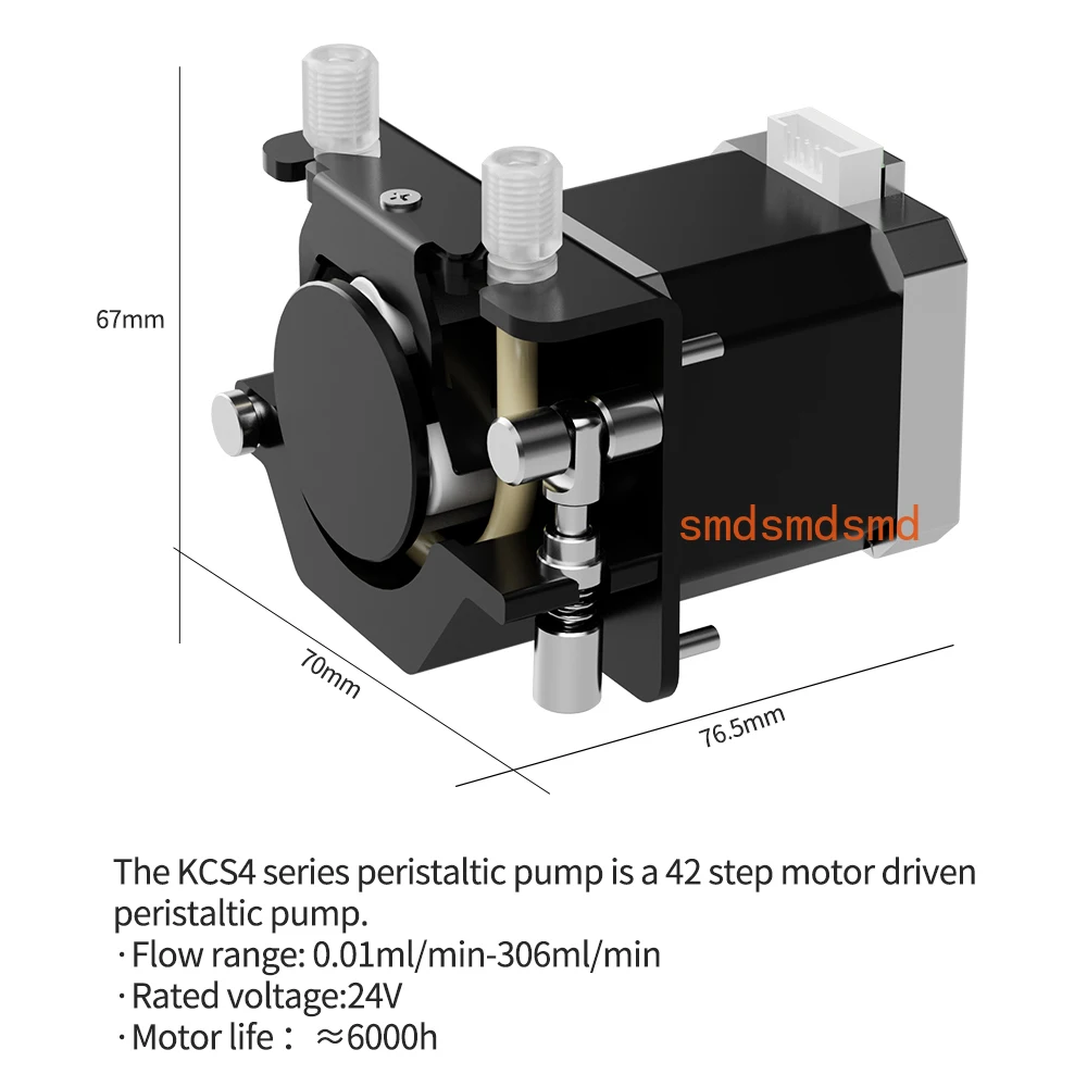 0.01ml-171ml KCS4 Low Flow Peristaltic Pump12V 24V Stepper Motor High Precision Speed Adjustable Dosing Pump for Lab