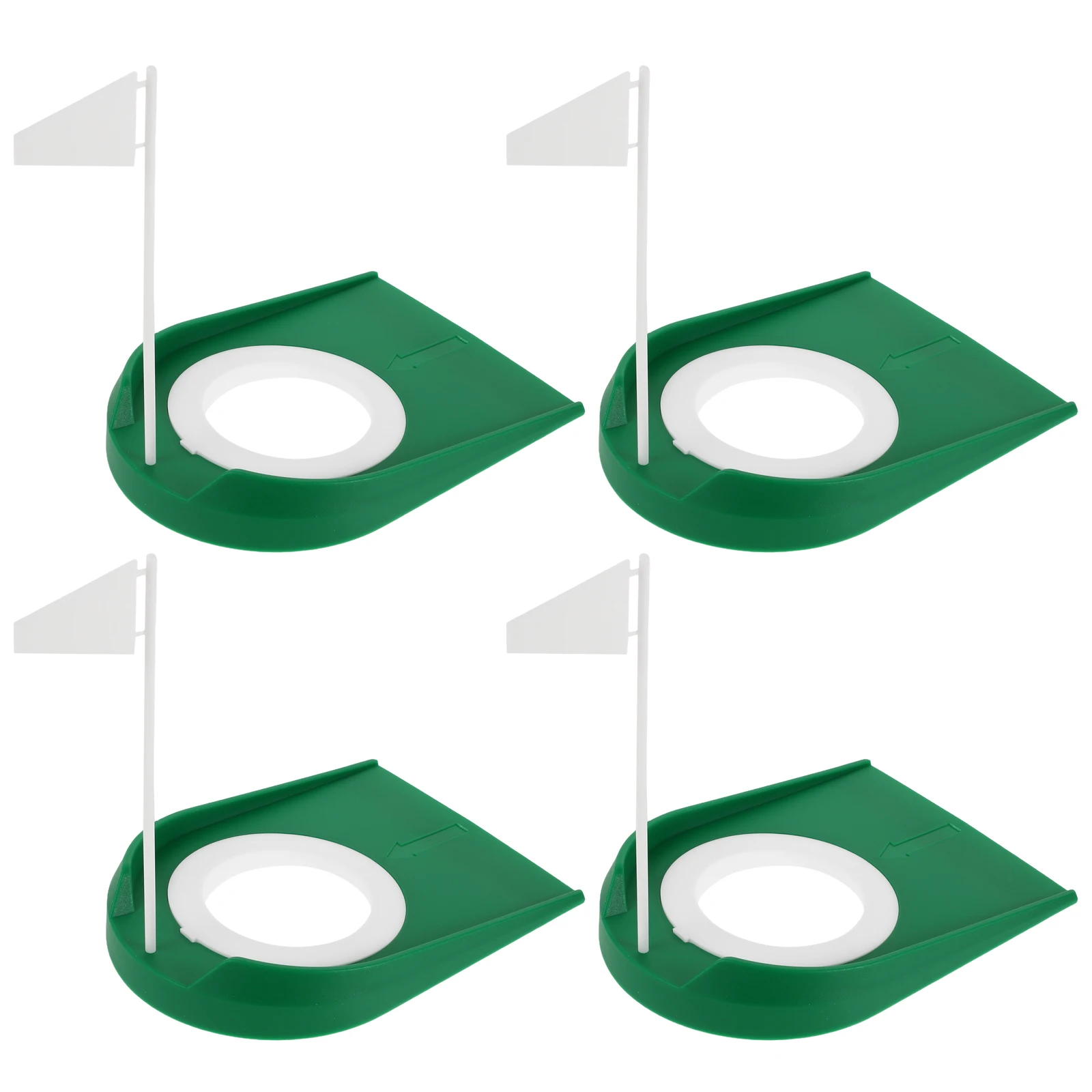 

4Pcs Golf Putting Trainer Plastic Training Hole Cups with Flags Indoor Outdoor Portable Golf Practice Aid for Improving Putting