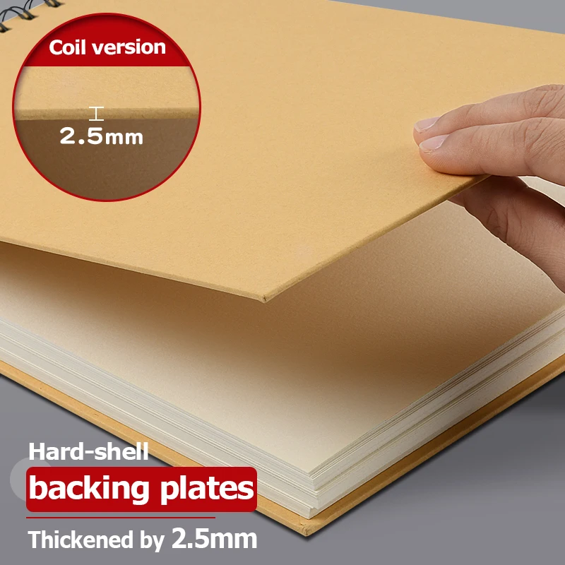 160 g/m2, professionelles Skizzenbuch, dickes Papier oben, spiralgebunden, Künstlerbedarf, Malerei, Schreibpapier, Bleistift, Aquarell-Zeichenbuch