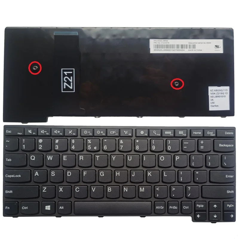 

NEW US laptop keyboard For Lenovo yoga 11e yoga11e 4th SN20L08569 01AW076 US/English keyboard black