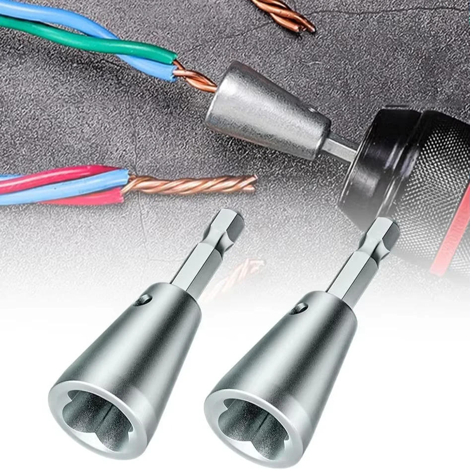 Herramientas de torsión de alambre, artefacto de electricista de torsión rápida para controladores de taladro eléctrico, dispositivo de Cable conector trenzado, multiherramienta