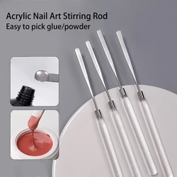 1Pc Acrylic Nail Art Stirring Rod Mixing Spatula Liquid Foundation Color Gel Powder Mixing Stick Scraper Makeup Tools