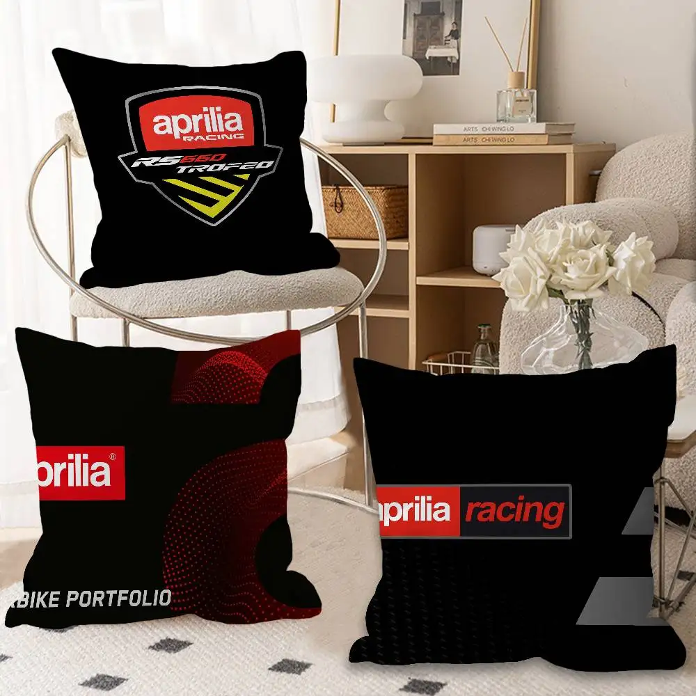 A-ApriliaS logo Cushion Cover Car Throw Pillow Case For Sofa Car Christmas Gift 40x40cm 45x45cm