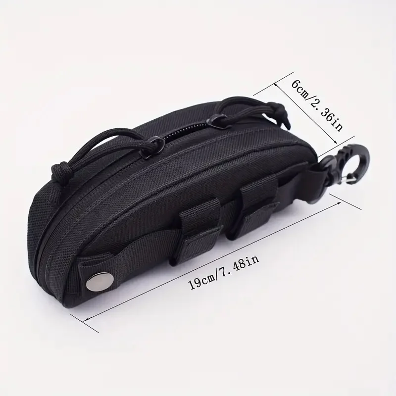 Tactical MOLLE Eyeglass Case Hunting Shockproof Protective Goggles Box Portable Outdoor Sunglasses Case-1000D Nylon