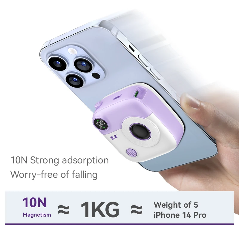 Zime 10000mAh بنك الطاقة المغناطيسي PD20W شحن سريع لاسلكي باور بانك صغير محمول شاحن بطارية احتياطية ل iPhone14 13 Pro