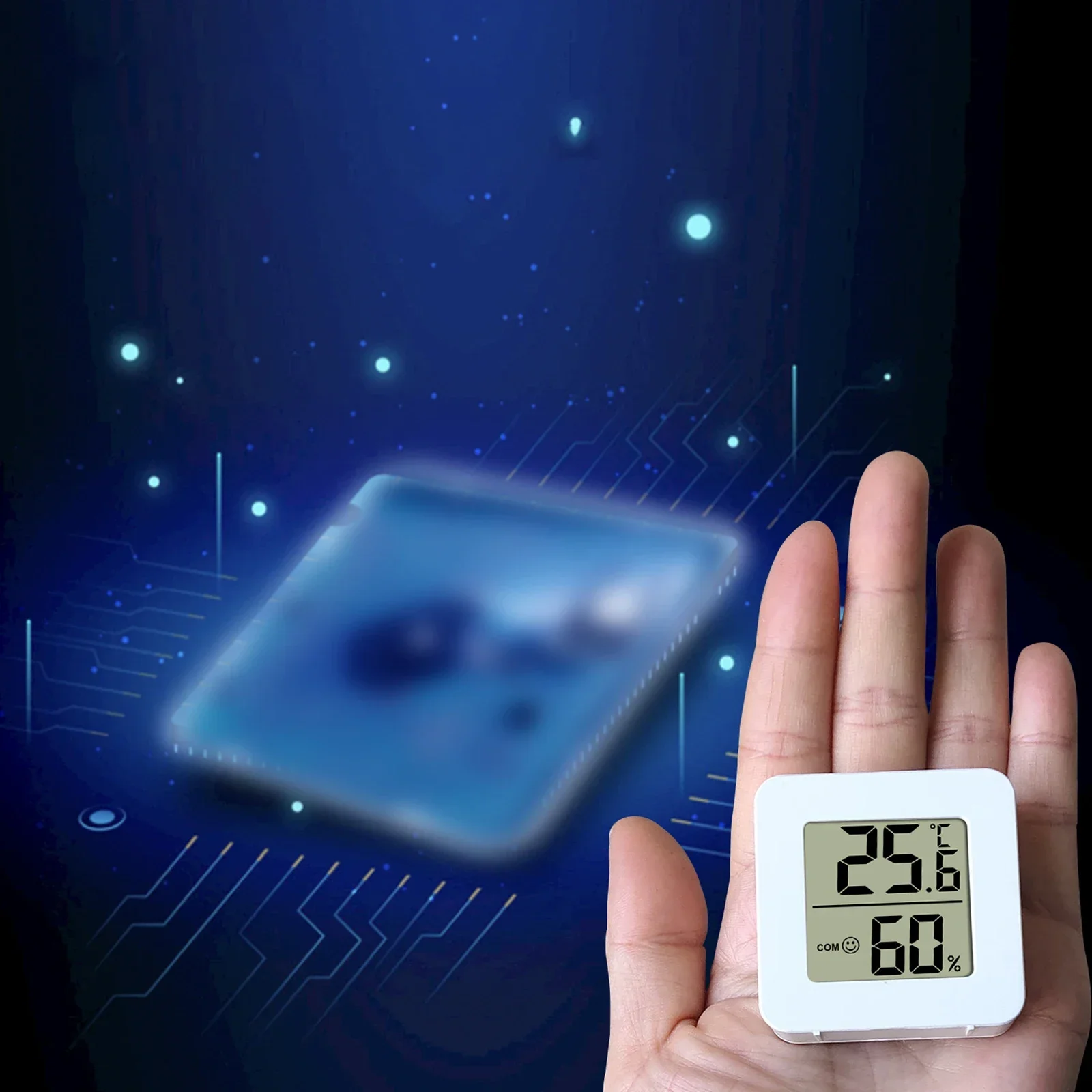 Hot Sale Home Bedroom Miniature Ornament Indoor Thermometer LCD Hygrometer High Precision Sensor Hygrometer