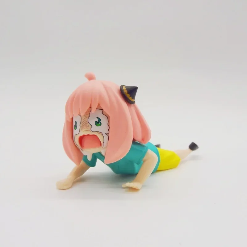SPY FAMILY Anime Peripheral Figures Model Anya Cry Cute Action Figure Doll Desktop Decoration Children Gift Toys
