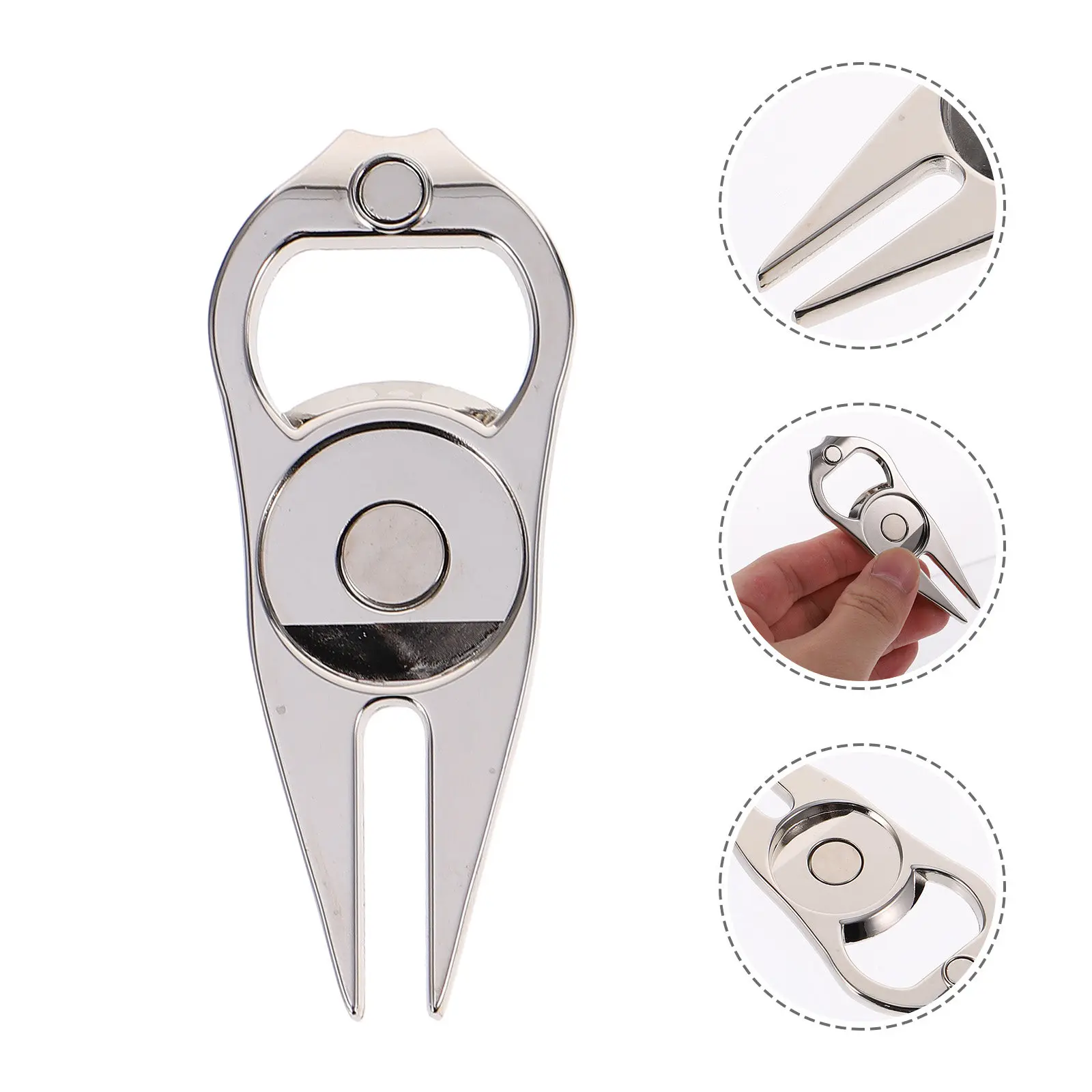 

1Pcs Premium Zinc Alloy Golf Divot Fork Ball Marker Combo Tool Rustproof Solid Portable Divot Repair Repair Tool