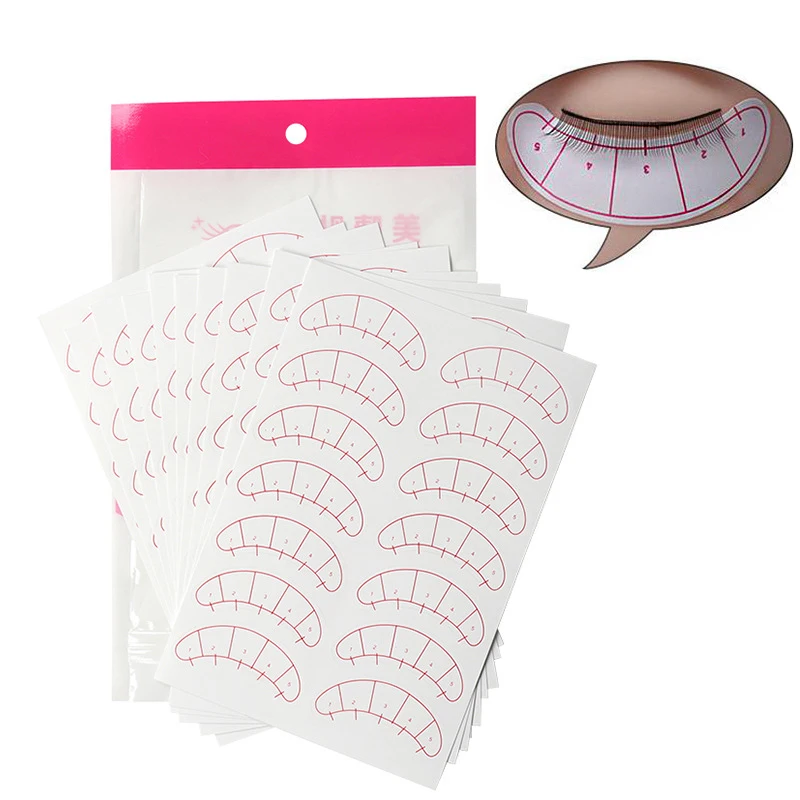 70 Pairs Eyelash Mapping Stickers Under Eye Positioning Tips Sticker For Lashes Extension Practice Eye Pads Paper Patches Tool