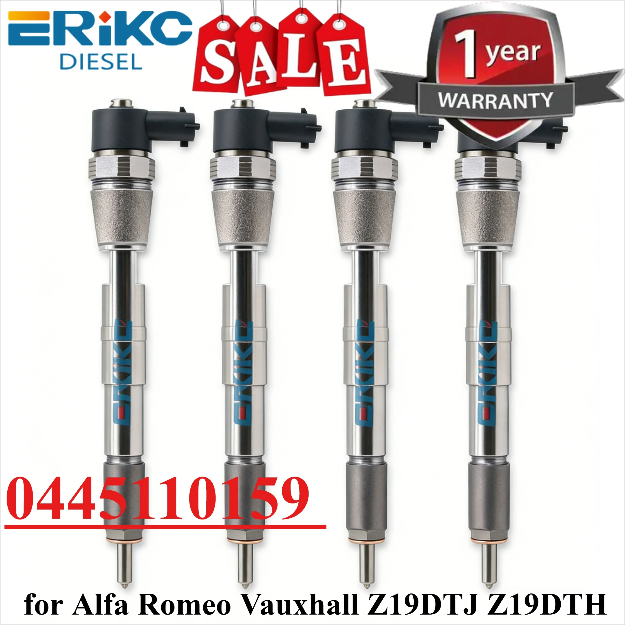 

4PCS 0445110159 5519279 Genuine Fuel Injector 0 445 110 159 for Alfa Romeo Vauxhall Z19DTJ Z19DTH NEW