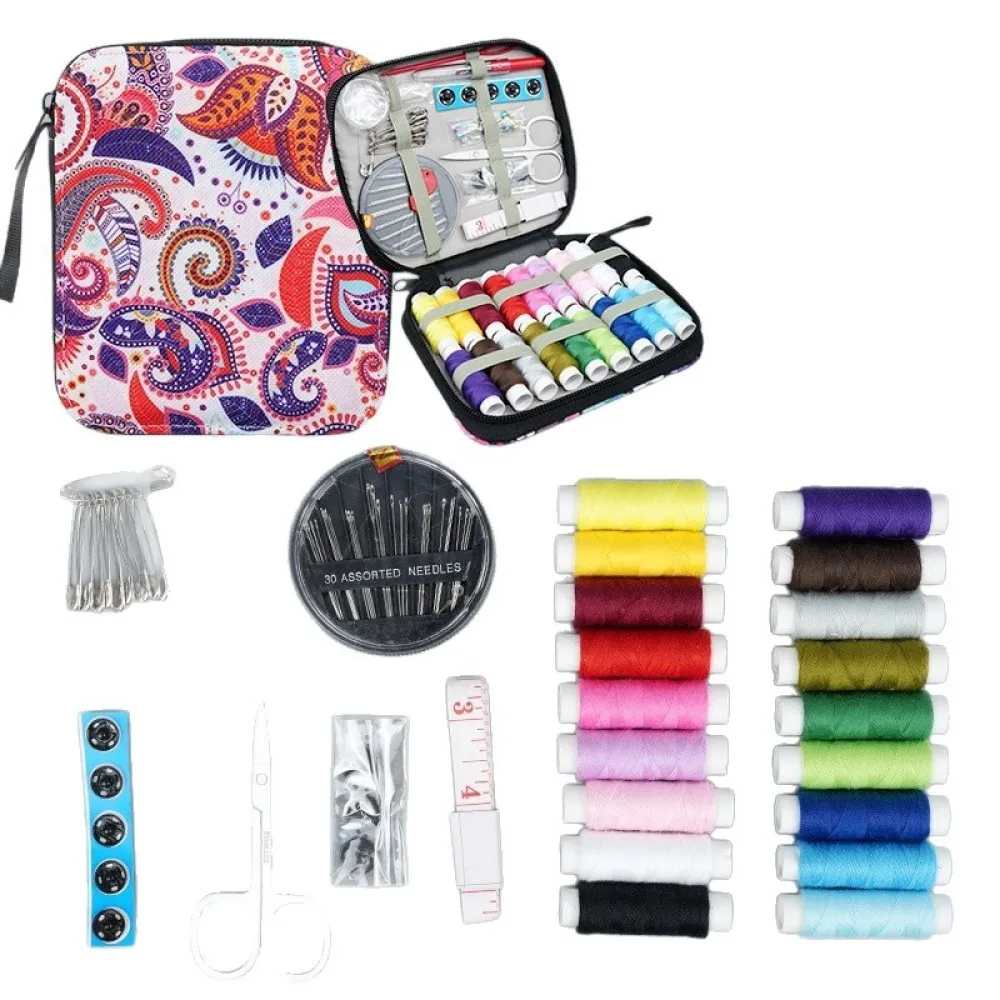 Diy Embroidery Starter Kit With Pattern Book Sewing Tools Storage Case Needle Thread Supplies Handcrafted Crafts