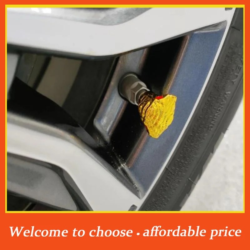 

[]2PCS Personalized Snake Head Copper Core Rubber Series Valve Cap Valve Cover Automobiles And Motorcycles Air Valve Dust Cover