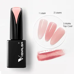 VENALISA Vernis à Ongles Gel Français Semi-Permanent à Séchage UV, Accessoire de Manucure à Couleur Camouflage, Super Texture, 15ml