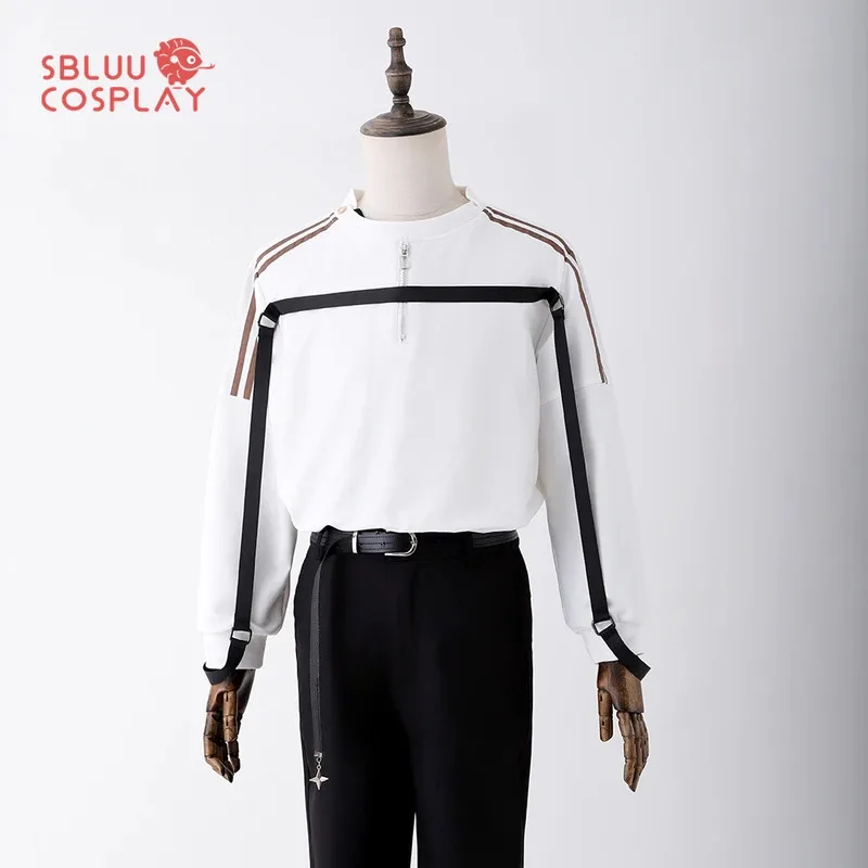 

LQSBluuCosplay Game Love and Deepspace Caleb Cosplay Costume R-Quality Casual Sweatshirt Coat Hooded Pullover Top with Belt