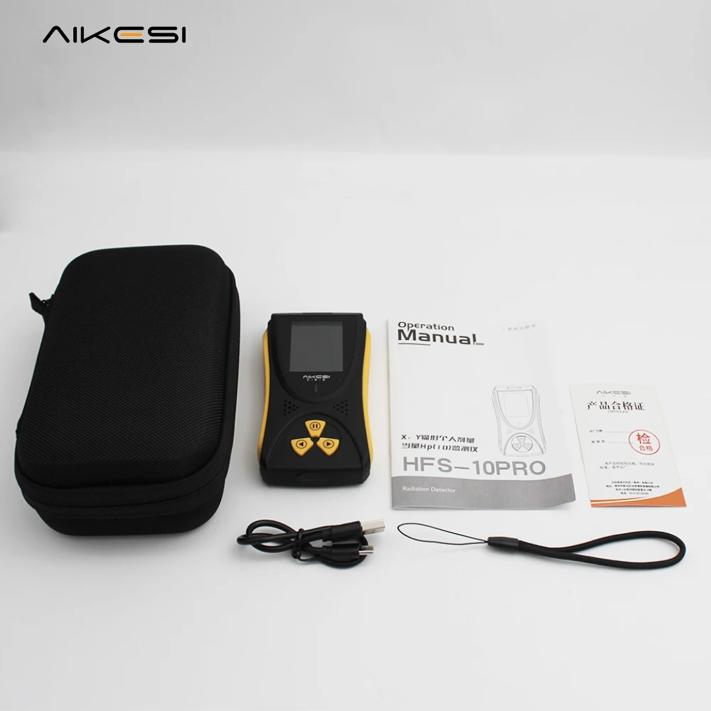 AIKESI HFS-10Pro Portable Nuclear Radiation Detector Personal Dose Ray Tester Geiger Counter Marble Waste Water Radioactive