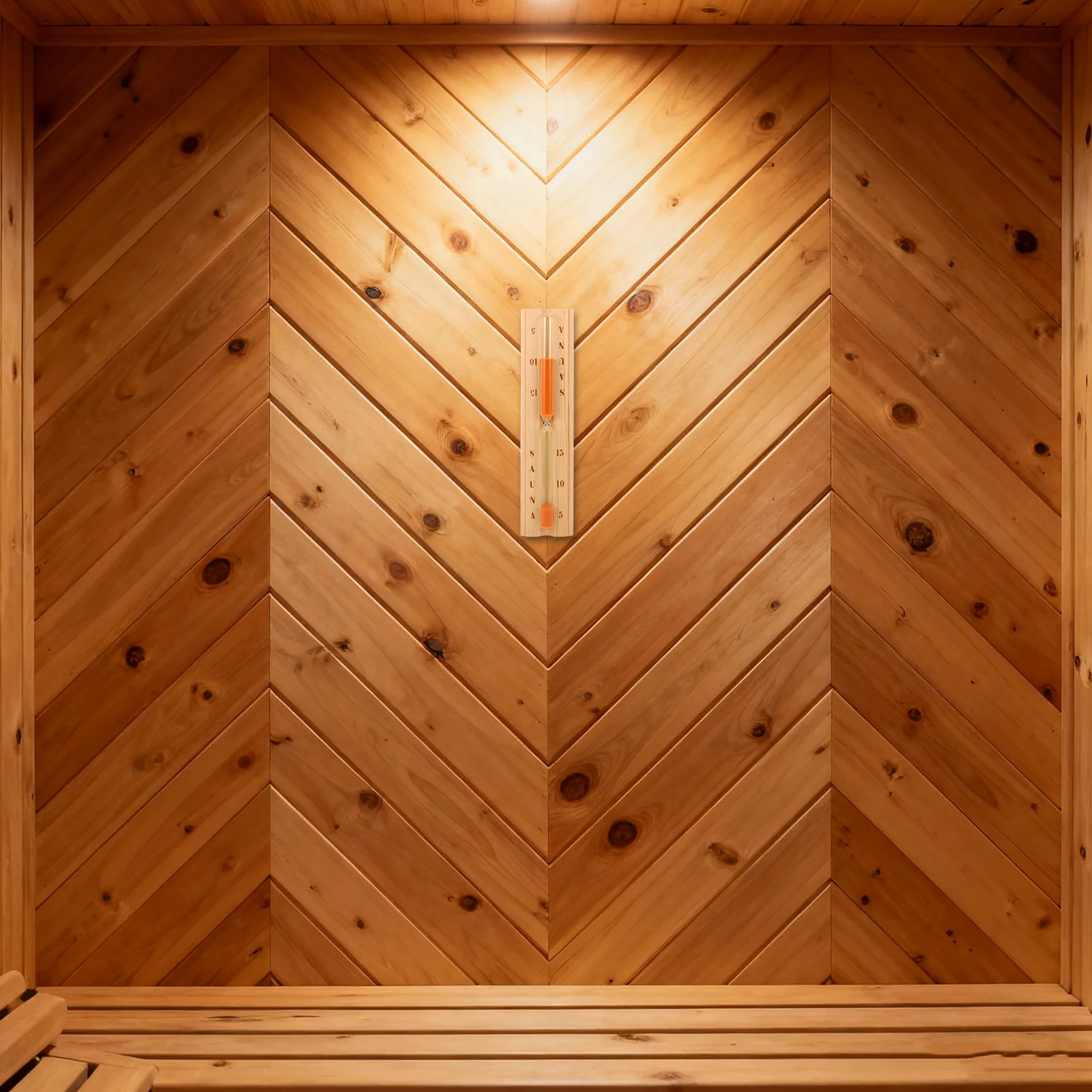 

Wooden Sauna Hourglass 15 Minutes Wall Mounted Timer for Steam Room Sauna Room Accessories Rotating Sand Timer Glass Clock