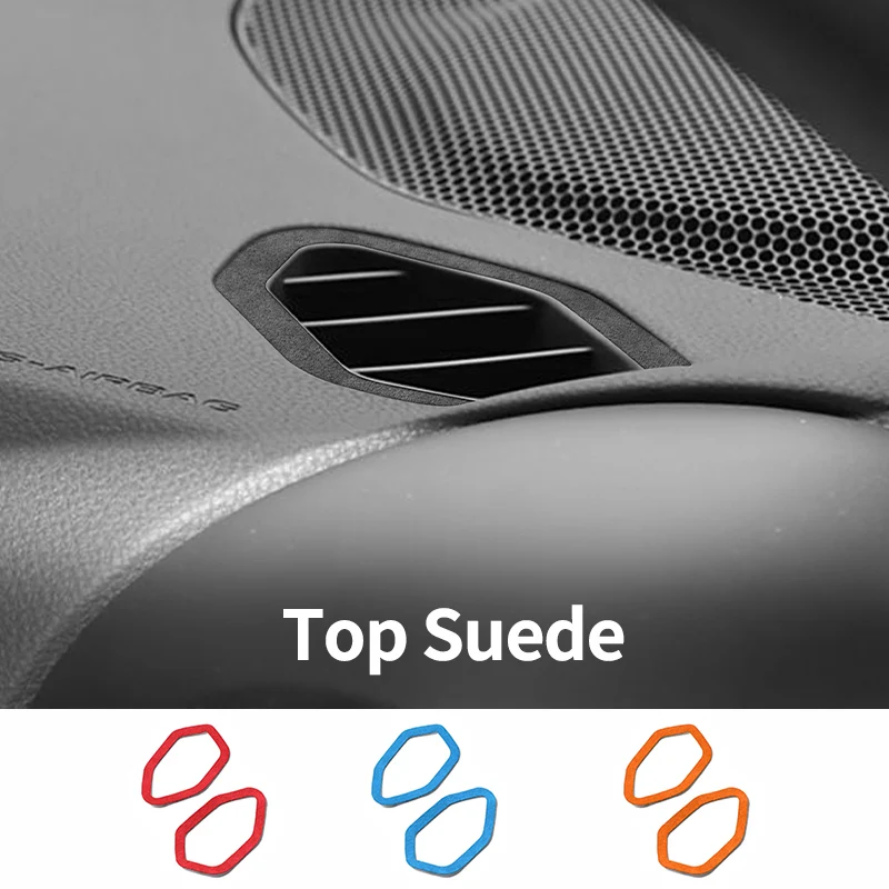 

For Subaru BRZ 2021-2025 Top Suede Car Dashboard Panel Side Air Vent Outlet Trim Frame Sticker Auto Interior Tuning Accessories