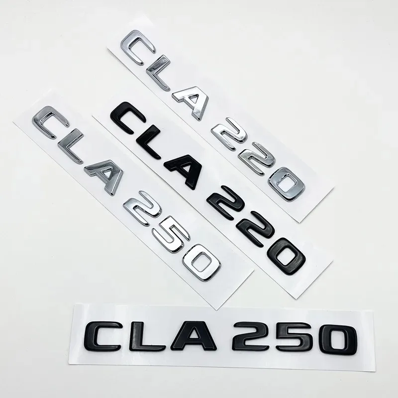 

3D Letters CLA180 CLA200 CLA220 CLA250 CLA260 4Matic ABS Emblem for Mercedes Benz C118 W117 Car Fender Trunk Rear Logo Sticker