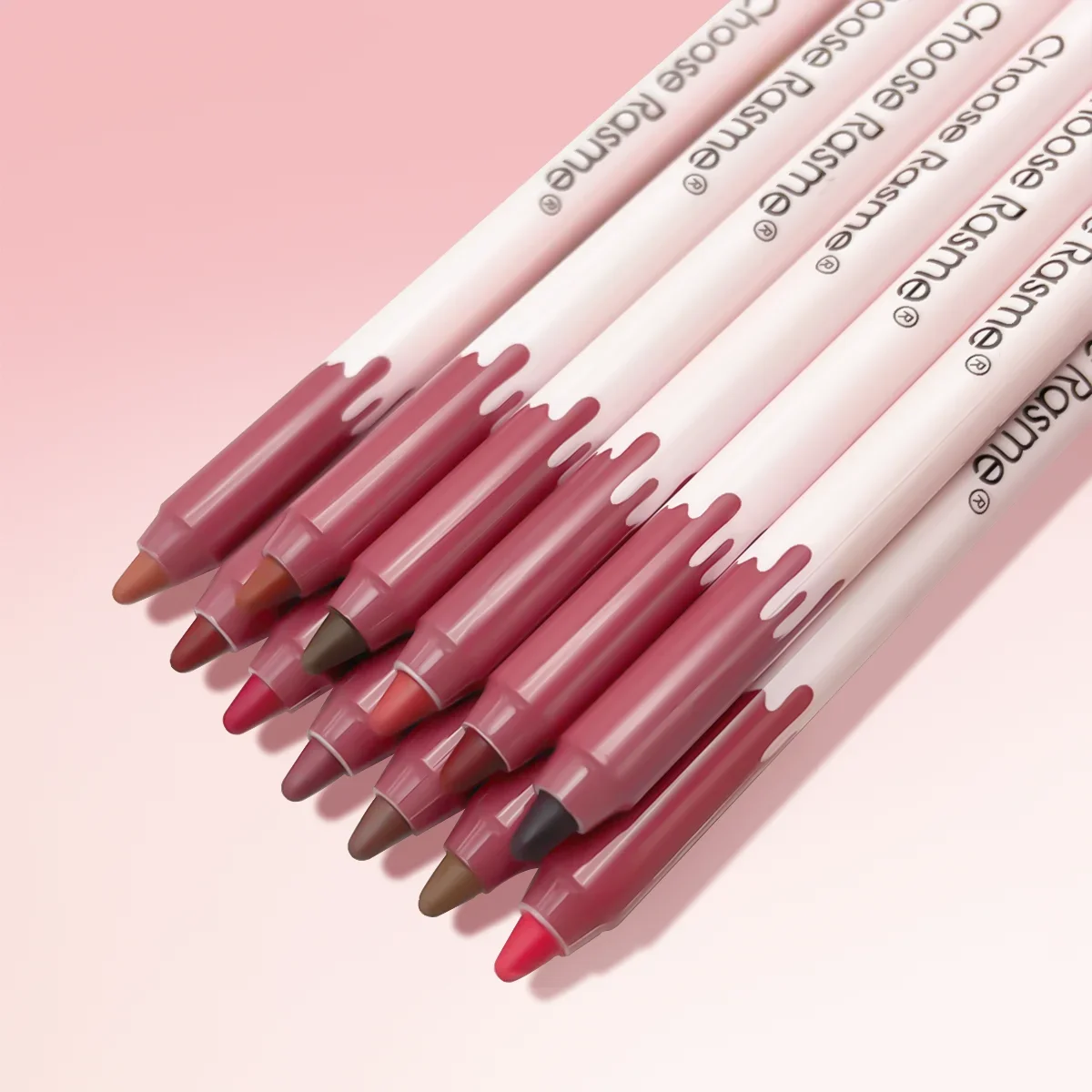 12 Kleuren Lipliner Set, Matte Bedauwde Afwerking Langdurige Waterdichte Smudge Proof Lip Liner Set, Make-Up Geschenkdoos