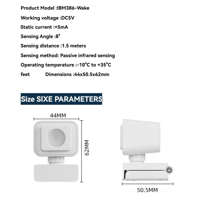 Intelligent Infrared Human Sensor Automatic Wake Up Computer Lock Screen Sensor Switch Display Sleep Free Installation-A12I