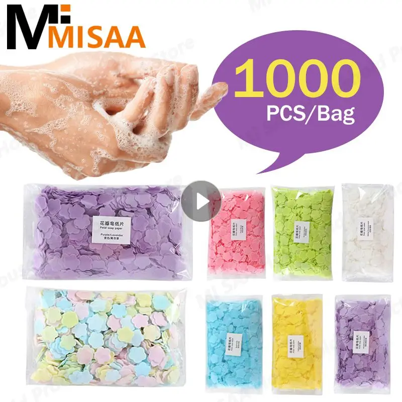 Travel Soap Paper Washing Hand Soap Sheets Portable Disposable Cleaning Mini Lavender Soap Paper Bathroom Toilet Camping Hiking