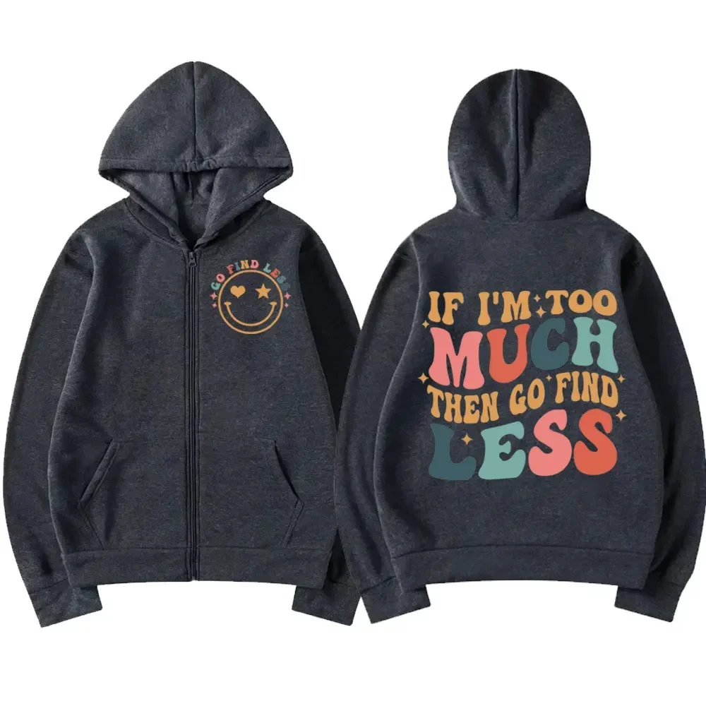 Limited Edition Letters Graffiti Graphic Zipper Hoodie Men Women Fashion Y2k Style Zip Up Sweatshirt High Quality Fleece Hoodies